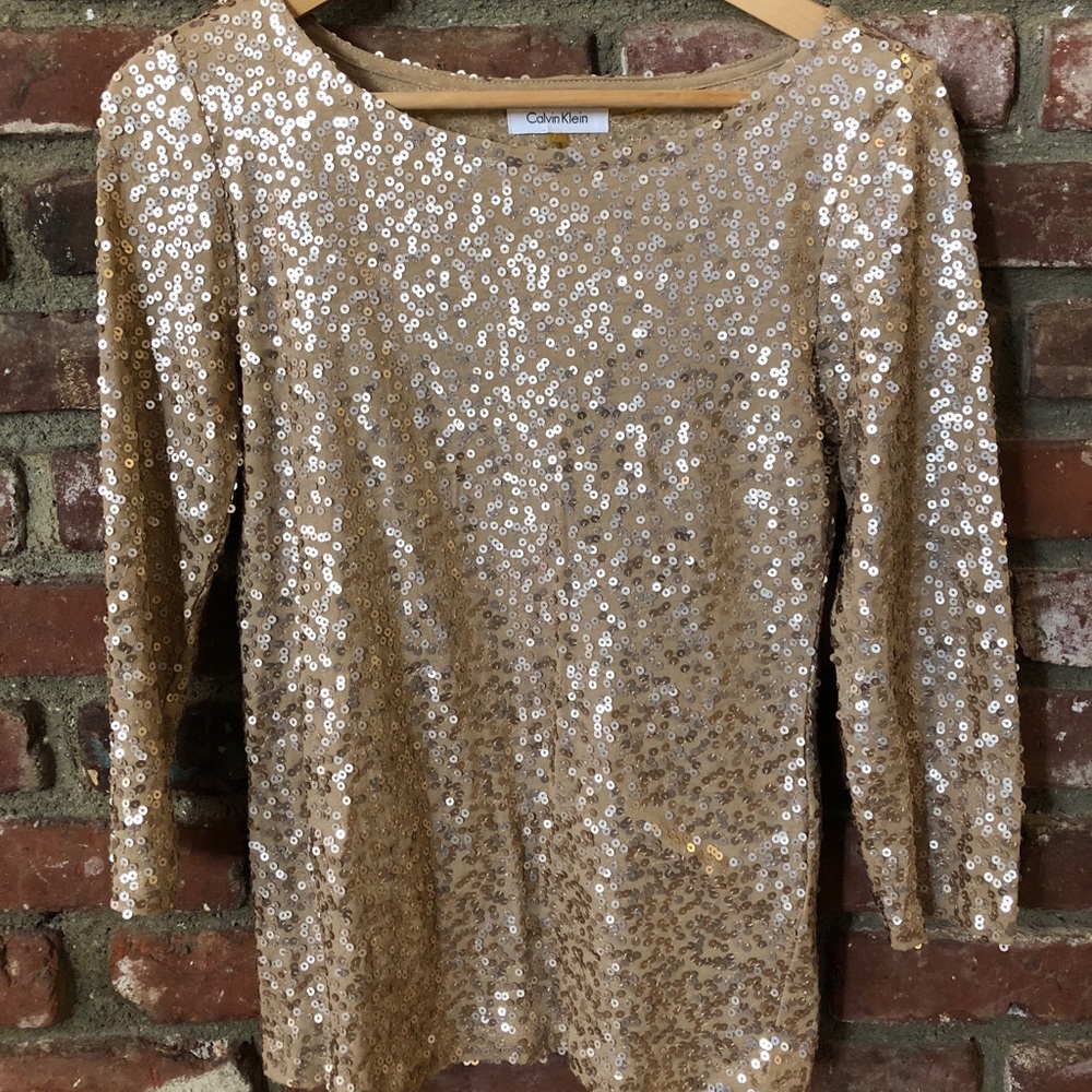 Calvin Klein sequined top